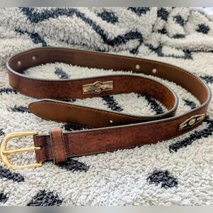 Cole Haan Vintage Leather Belt – Size 36/90 Classic leather belt with stamped me